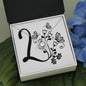 Botanical Monogram L - Love Knot Necklace