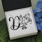 Botanical Monogram D - Love Knot Necklace