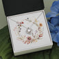 Boho Flowers Wreath Watercolor 08 - Love Knot Necklace