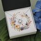 Boho Flowers Wreath Watercolor 14 - Love Knot Necklace