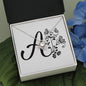 Botanical Monogram A - Love Knot Necklace