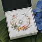Boho Flowers Wreath Watercolor 17 - Love Knot Necklace