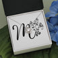Botanical Monogram M - Love Knot Necklace