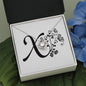 Botanical Monogram X - Love Knot Necklace
