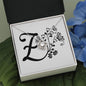 Botanical Monogram Z - Love Knot Necklace