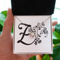 Botanical Monogram Z - Love Knot Necklace