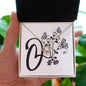 Botanical Monogram O - Love Knot Necklace