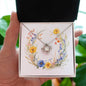 Boho Flowers Wreath Watercolor 12 - Love Knot Necklace