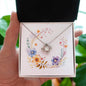 Boho Flowers Wreath Watercolor 11 - Love Knot Necklace