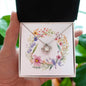 Boho Flowers Wreath Watercolor 07 - Love Knot Necklace