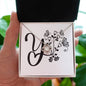 Botanical Monogram Y - Love Knot Necklace
