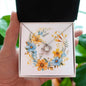 Boho Flowers Wreath Watercolor 13 - Love Knot Necklace