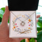 Boho Flowers Wreath Watercolor 15 - Love Knot Necklace