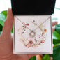 Boho Flowers Wreath Watercolor 08 - Love Knot Necklace