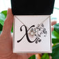 Botanical Monogram X - Love Knot Necklace
