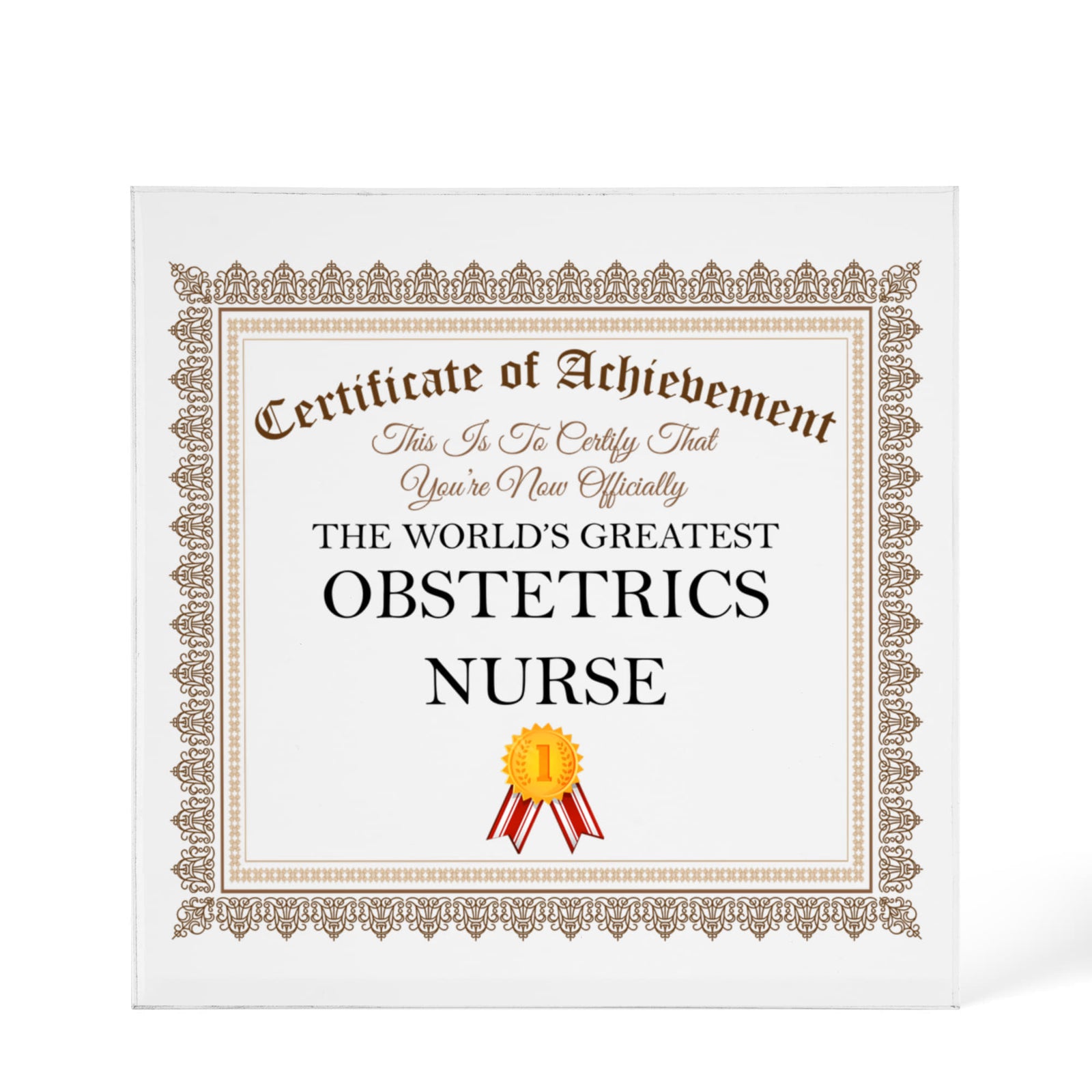 World's Greatest Obstetrics Nurse - 6" x 6" Acrylic Block