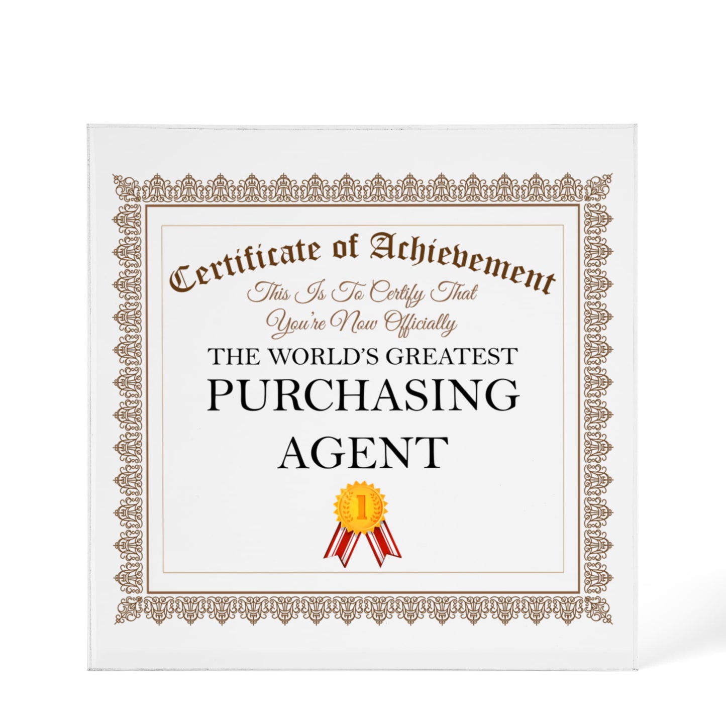 World's Greatest Purchasing Agent - 6" x 6" Acrylic Block