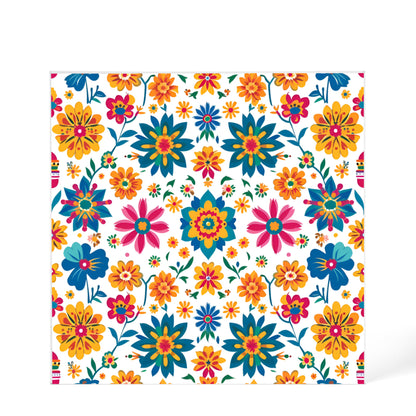 Mexican Floral Fiesta Pattern 025 - 6" x 6" Acrylic Block