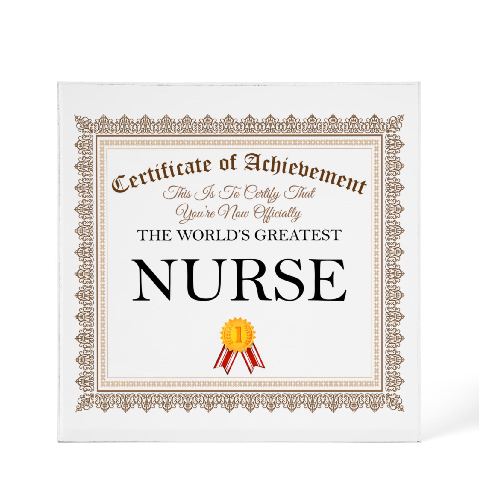 World's Greatest Nurse - 6" x 6" Acrylic Block