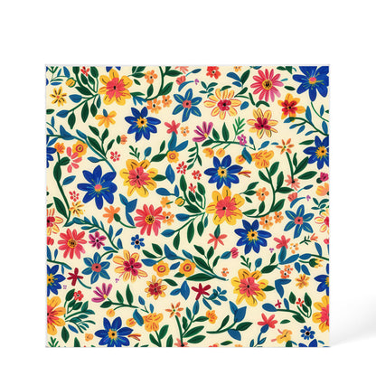 Mexican Floral Fiesta Pattern 006 - 6" x 6" Acrylic Block