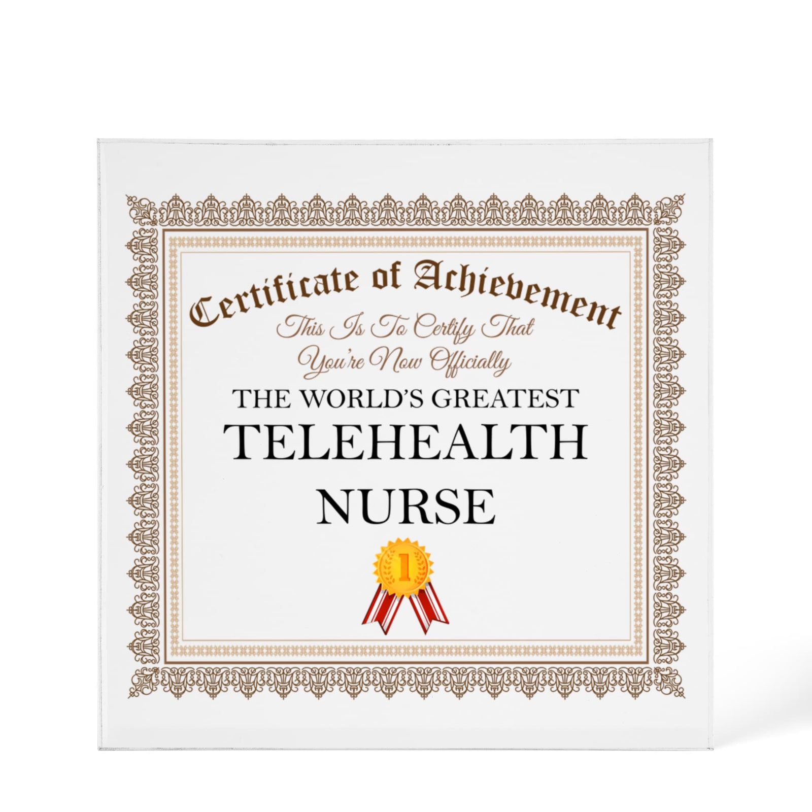 World's Greatest Telehealth Nurse - 6" x 6" Acrylic Block