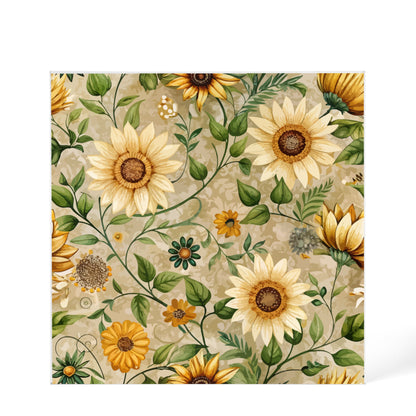 Folk Floral Pattern, Appalachian Inspired 01 - 6" x 6" Acrylic Block