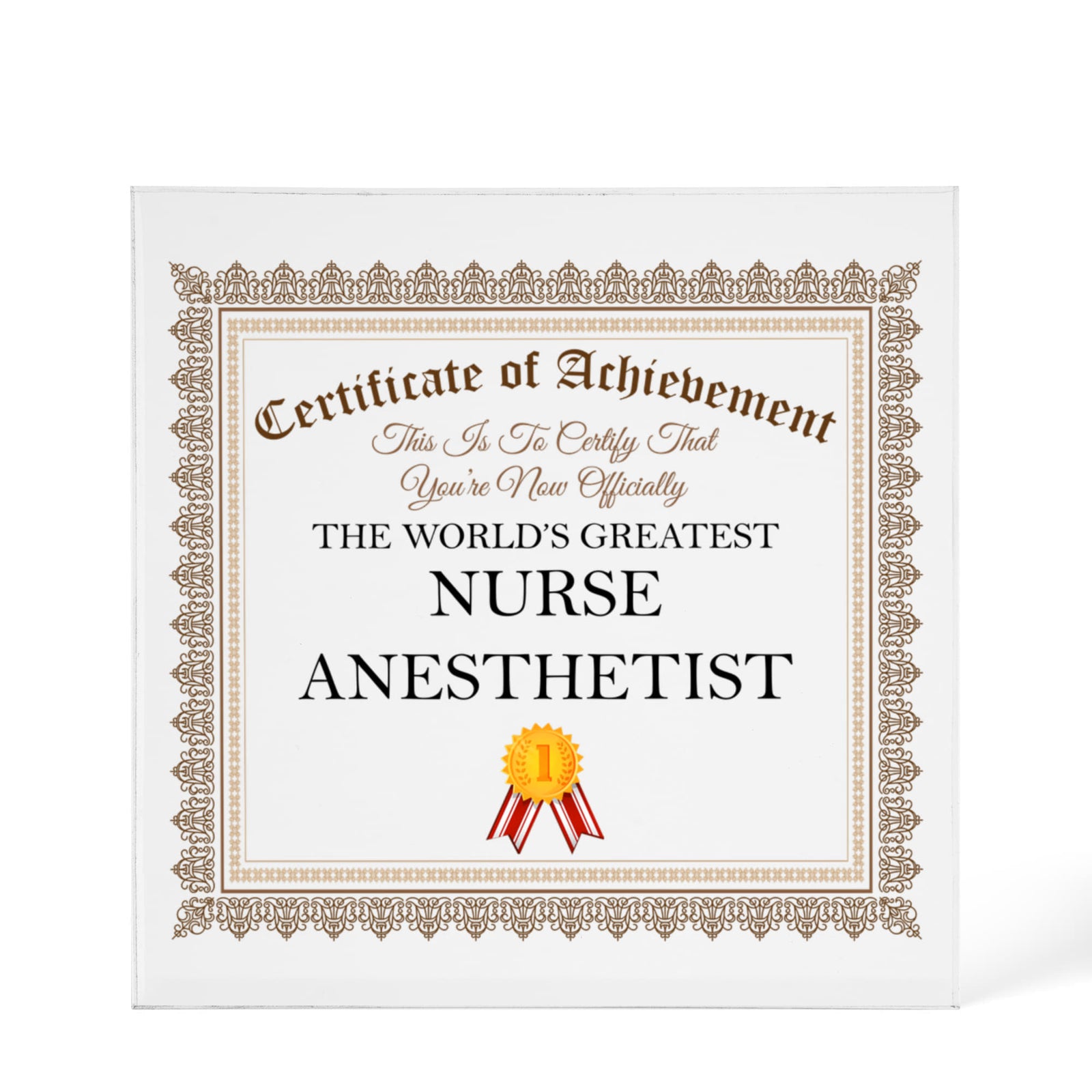 World's Greatest Nurse Anesthetist - 6" x 6" Acrylic Block