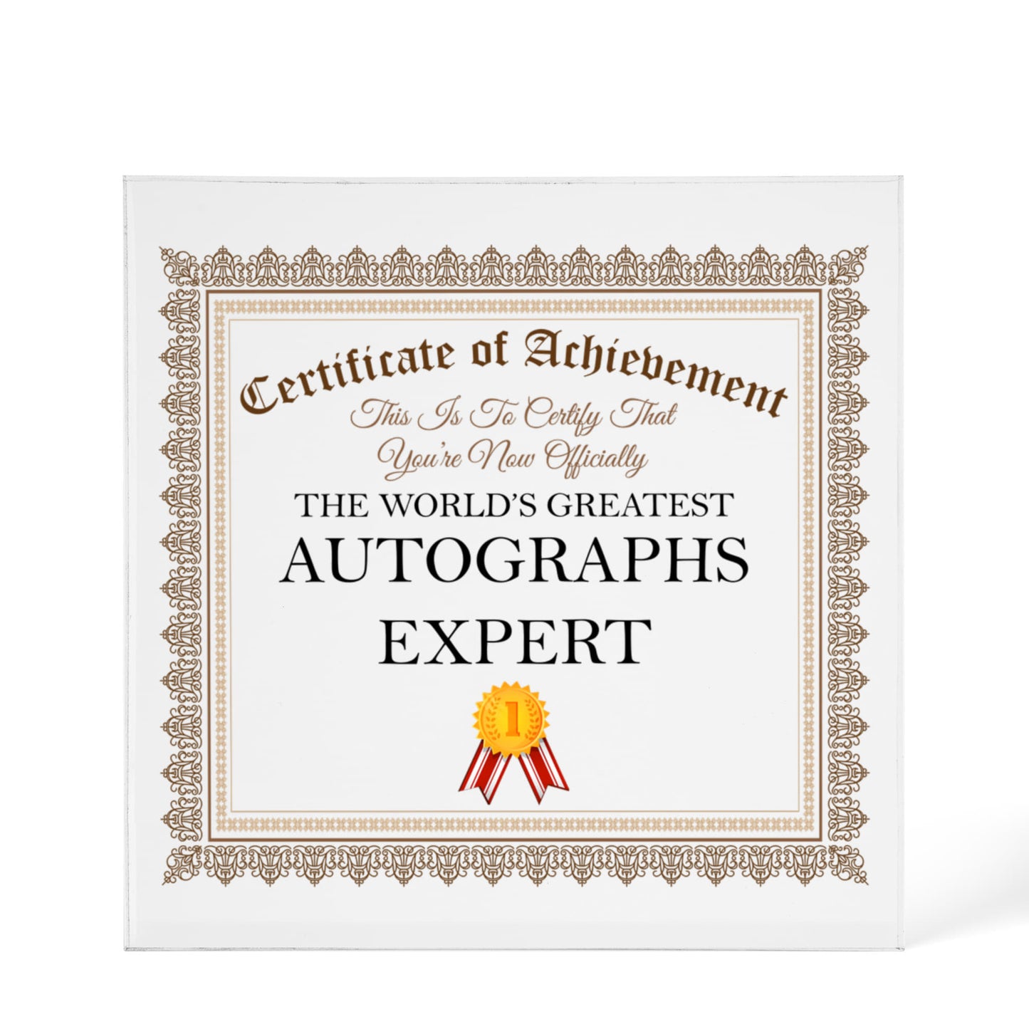 World's Greatest Autographs Expert - 6" x 6" Acrylic Block