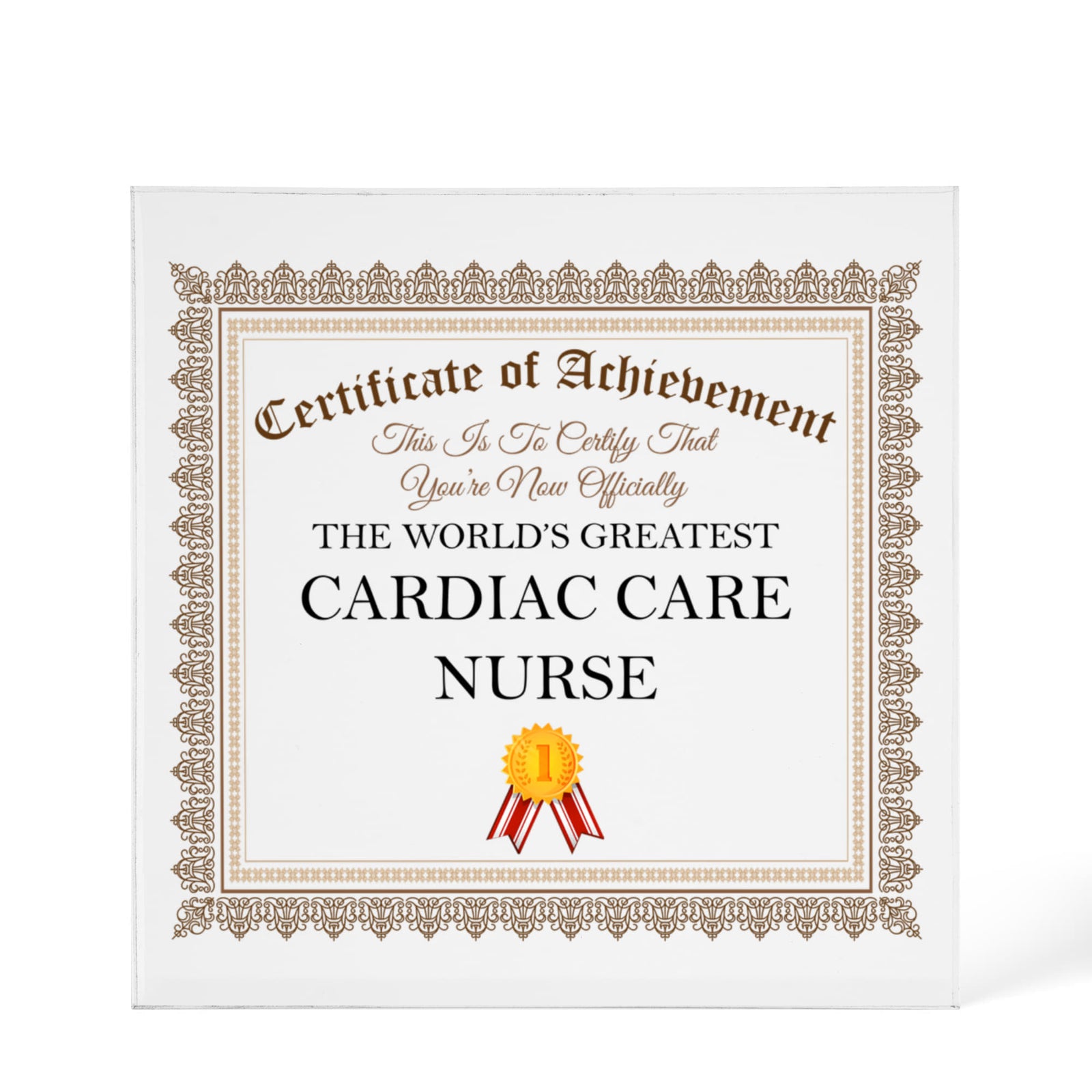 World's Greatest Cardiac Care Nurse - 6" x 6" Acrylic Block