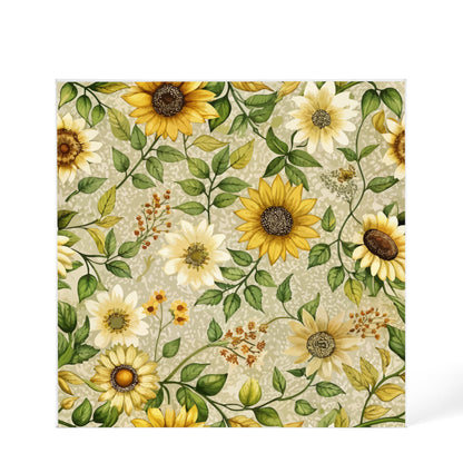 Folk Floral Pattern, Appalachian Inspired 02 - 6" x 6" Acrylic Block