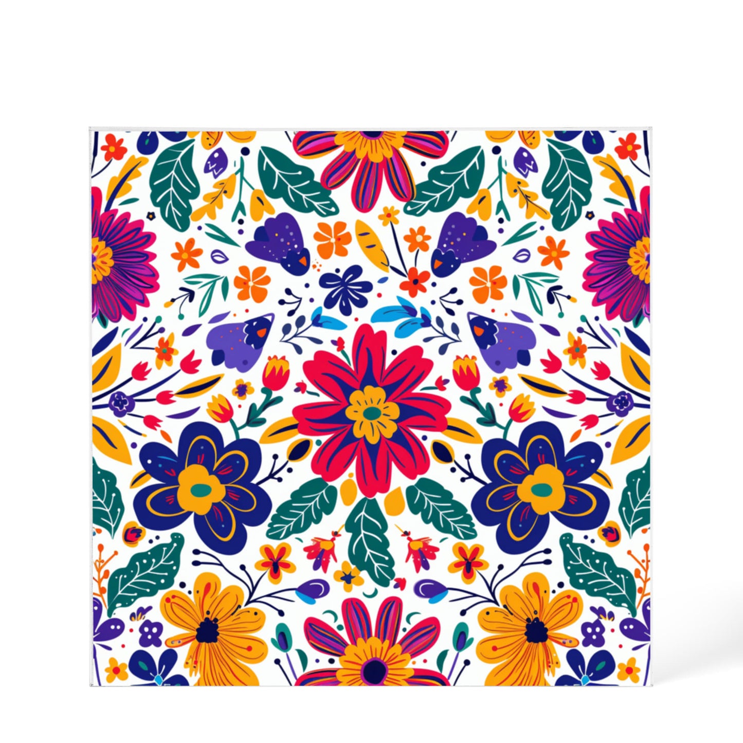 Mexican Floral Fiesta Pattern 067 - 6" x 6" Acrylic Block