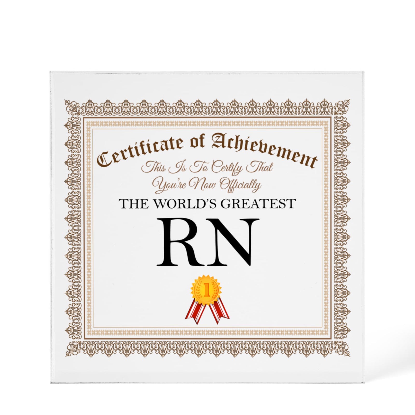 World's Greatest RN - 6" x 6" Acrylic Block