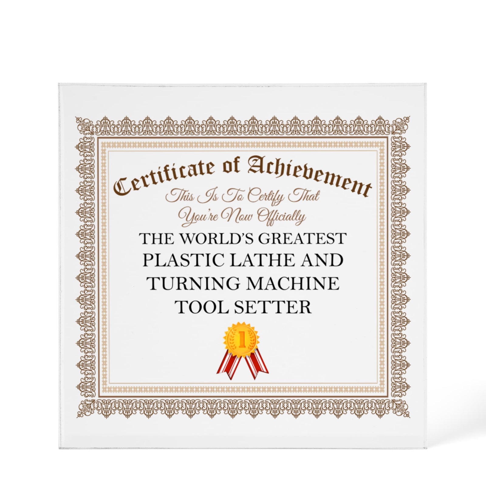 World's Greatest Plastic Lathe and Turning Machine Tool Setter - 6" x 6" Acrylic Block