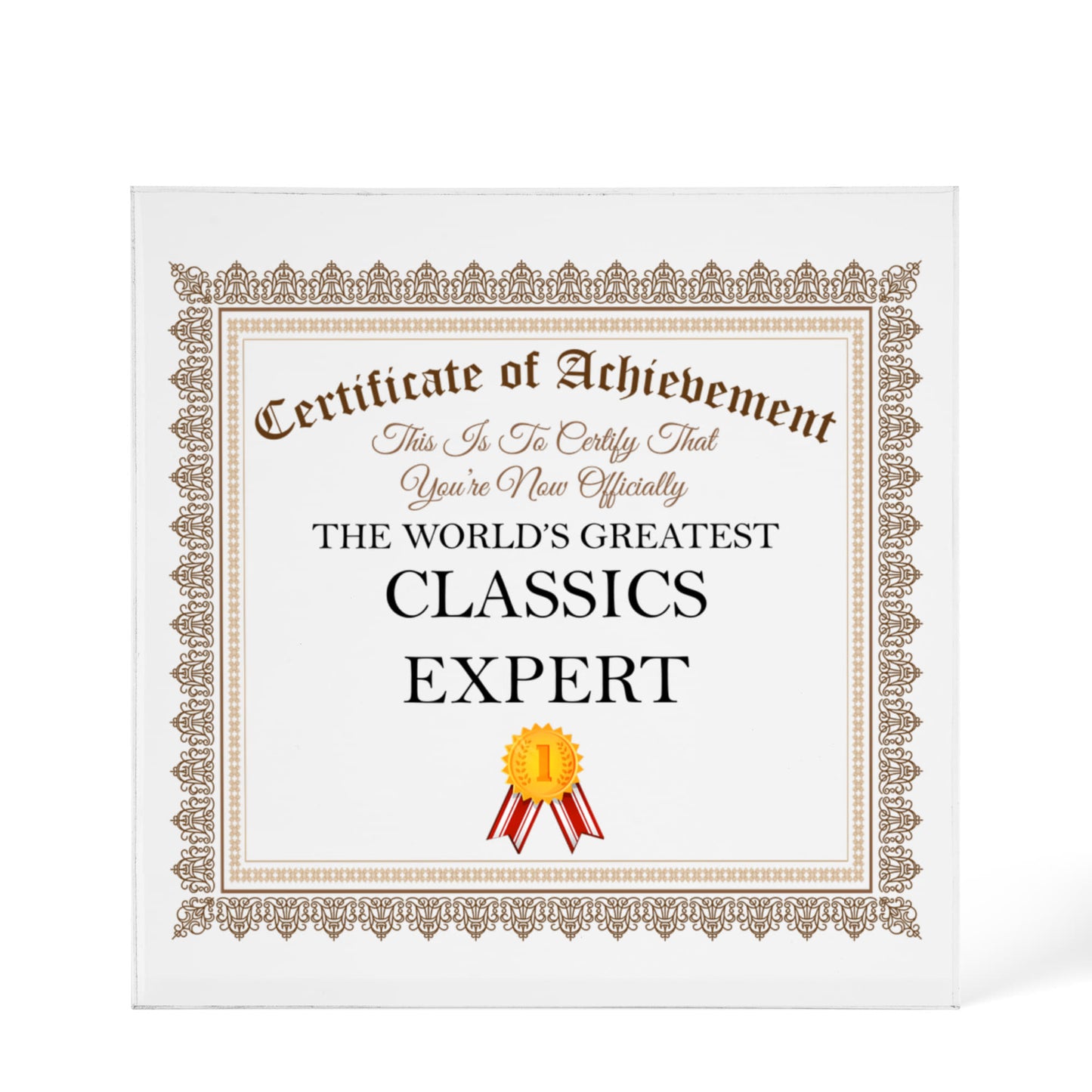 World's Greatest Classics Expert - 6" x 6" Acrylic Block