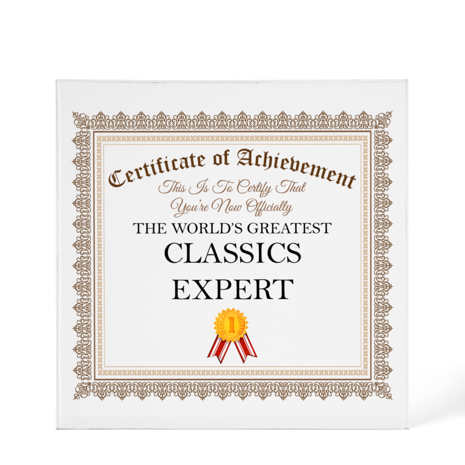 World's Greatest Classics Expert - 6" x 6" Acrylic Block