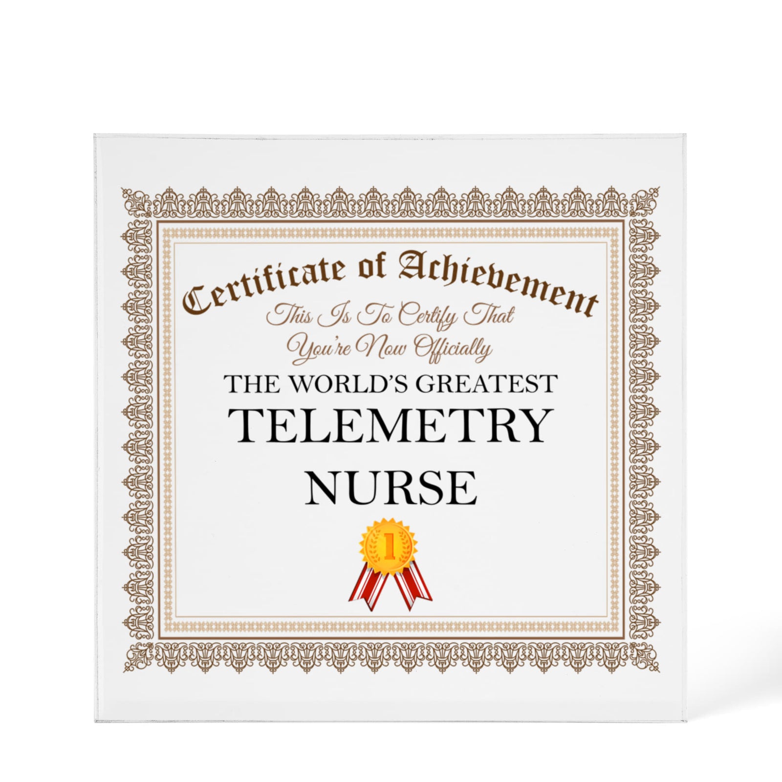 World's Greatest Telemetry Nurse - 6" x 6" Acrylic Block