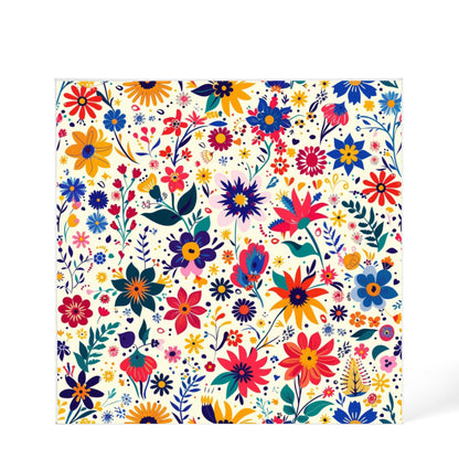 Mexican Floral Fiesta Pattern 062 - 6" x 6" Acrylic Block