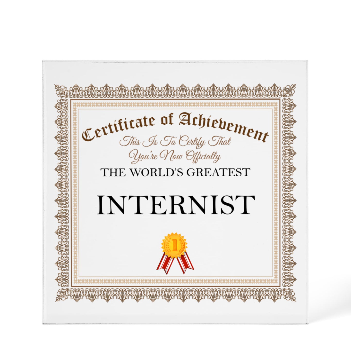 World's Greatest Internist - 6" x 6" Acrylic Block