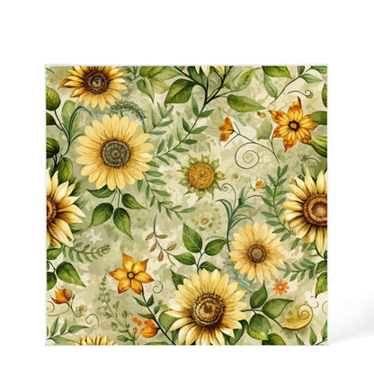 Folk Floral Pattern, Appalachian Inspired 04 - 6" x 6" Acrylic Block