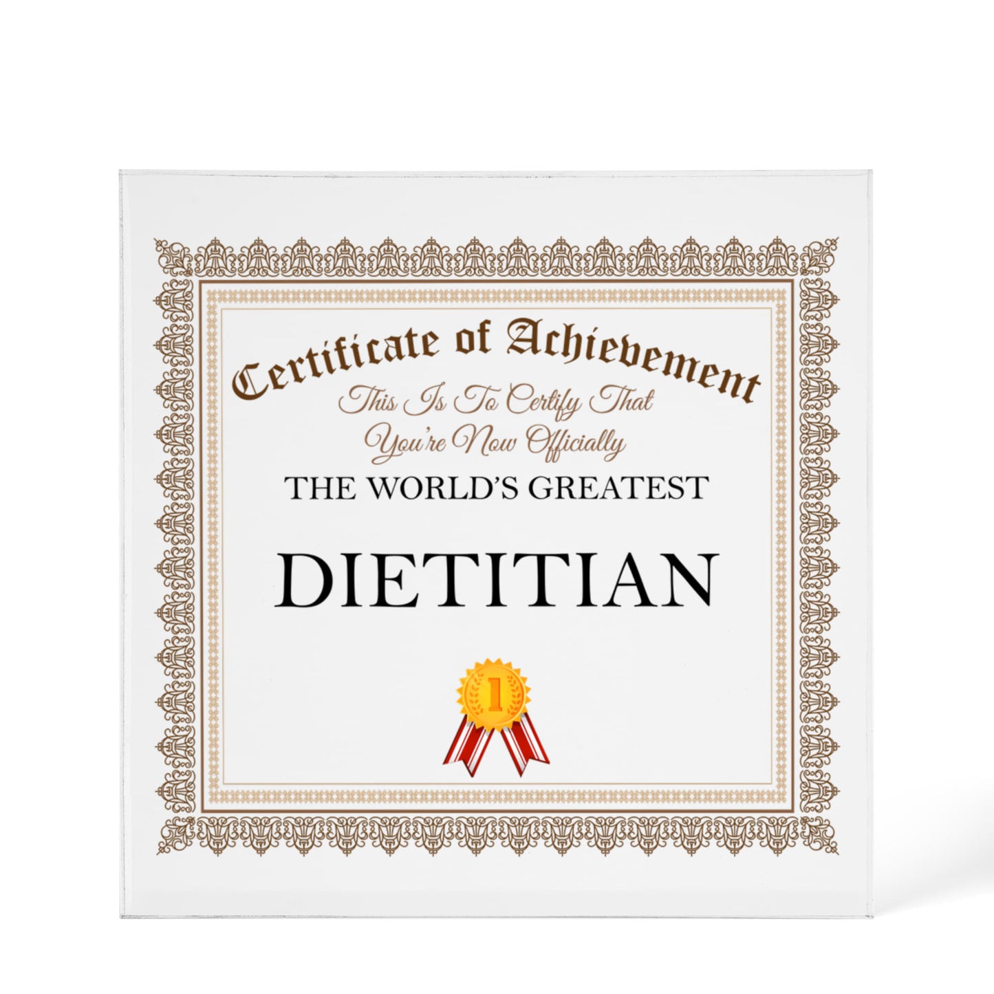 World's Greatest Dietitian - 6" x 6" Acrylic Block