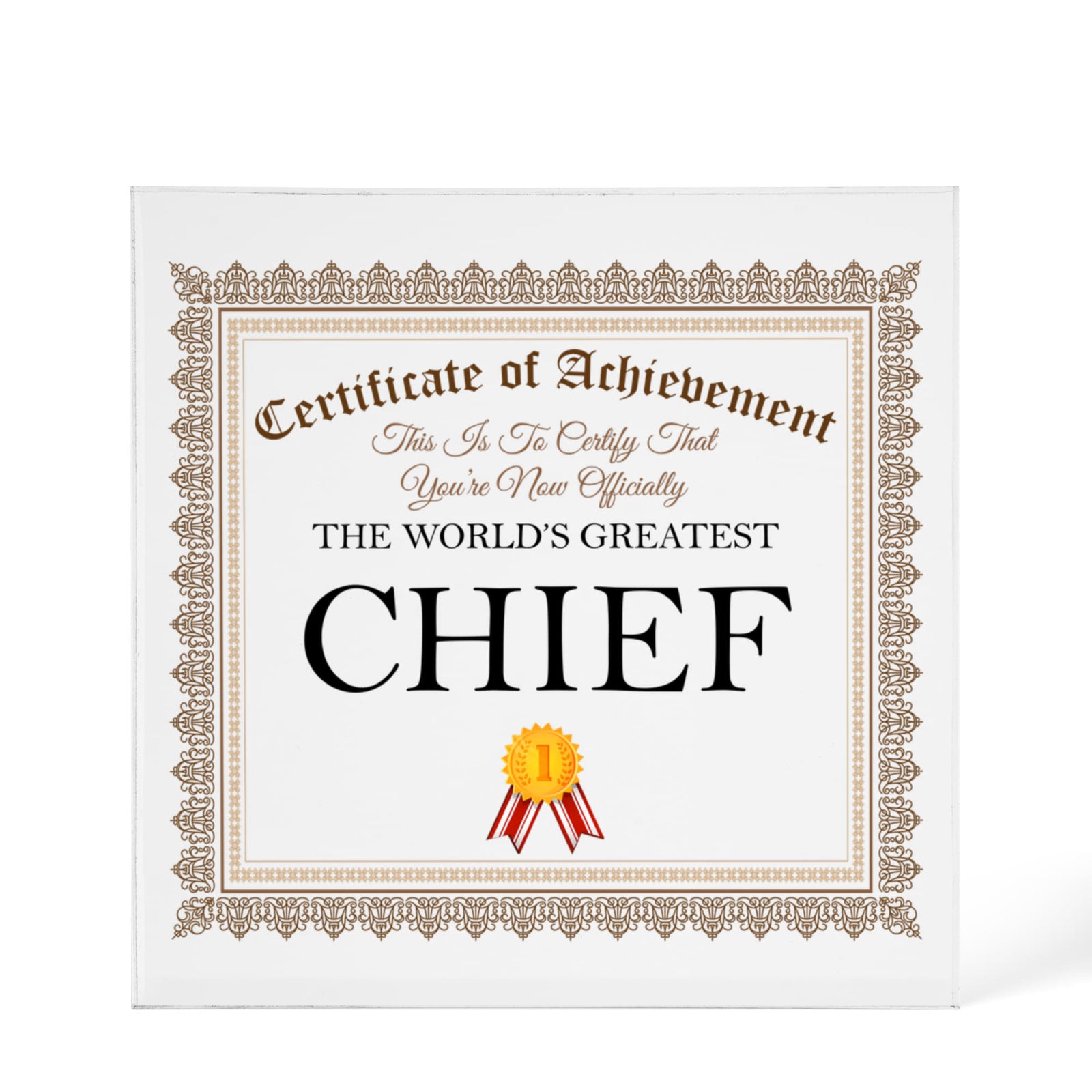 World's Greatest Chief - 6" x 6" Acrylic Block