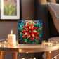 Christmas Stained Glass Style Design 001 - 6" x 6" Acrylic Block