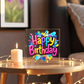 Happy Birthday 027 - 6" x 6" Acrylic Block