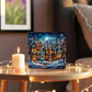 Christmas Stained Glass Style Design 004 - 6" x 6" Acrylic Block