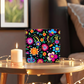 Mexican Floral Fiesta Pattern 034 - 6" x 6" Acrylic Block