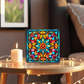 Mandala Stained Glass Style Design 004 - 6" x 6" Acrylic Block