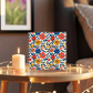 Mexican Floral Fiesta Pattern 042 - 6" x 6" Acrylic Block