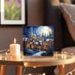 Christmas Stained Glass Style Design 028 - 6" x 6" Acrylic Block