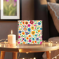Mexican Floral Fiesta Pattern 005 - 6" x 6" Acrylic Block