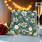 Folk Floral Pattern, Alpine Inspired 06 - 6" x 6" Acrylic Block